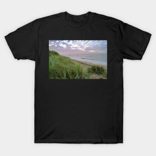 Cart Gap beach in Norfolk from the dunes T-Shirt